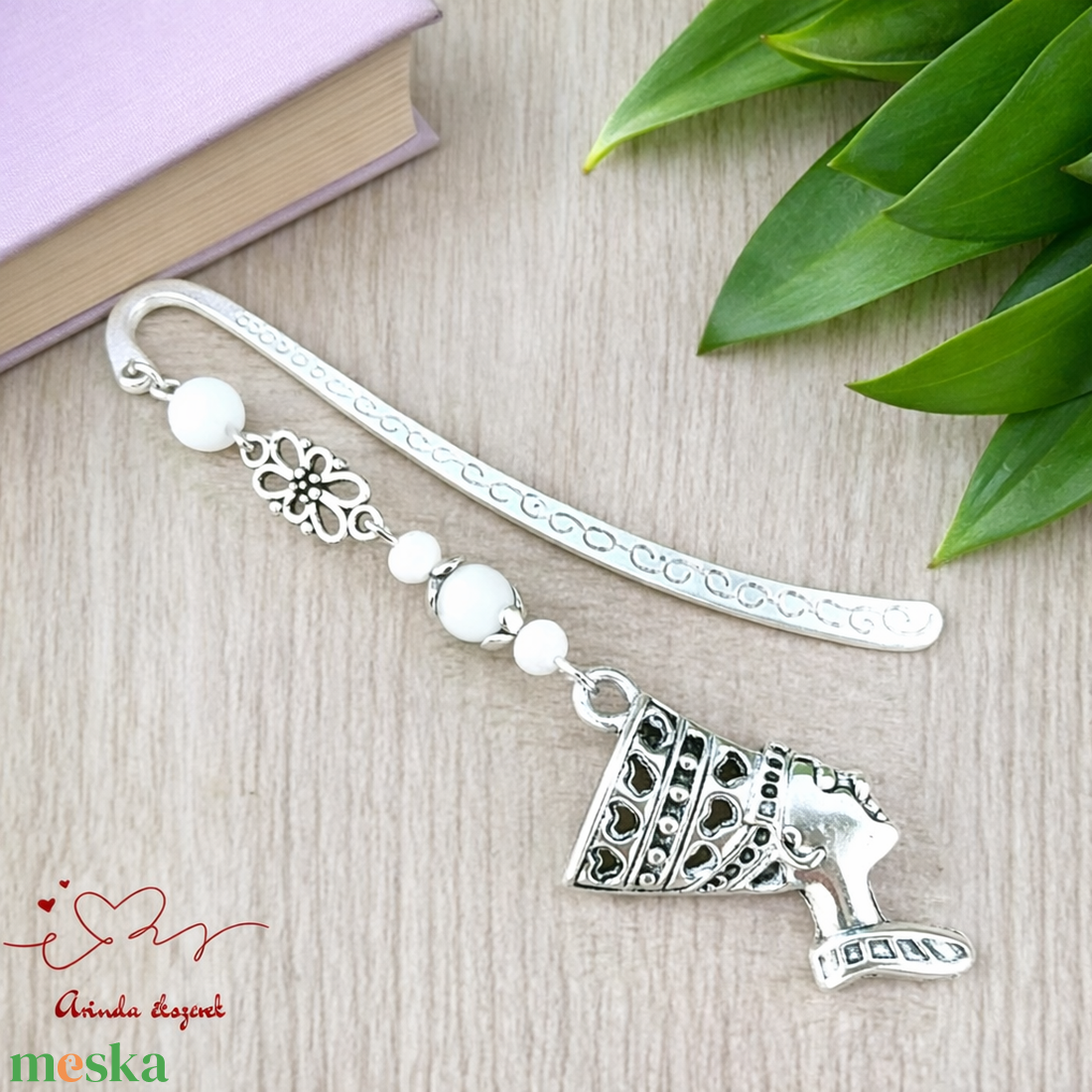 Fehér fáraó mintás könyvjelző � történelemtanár ajándék - könyv & zene - könyvjelző - Meska.hu