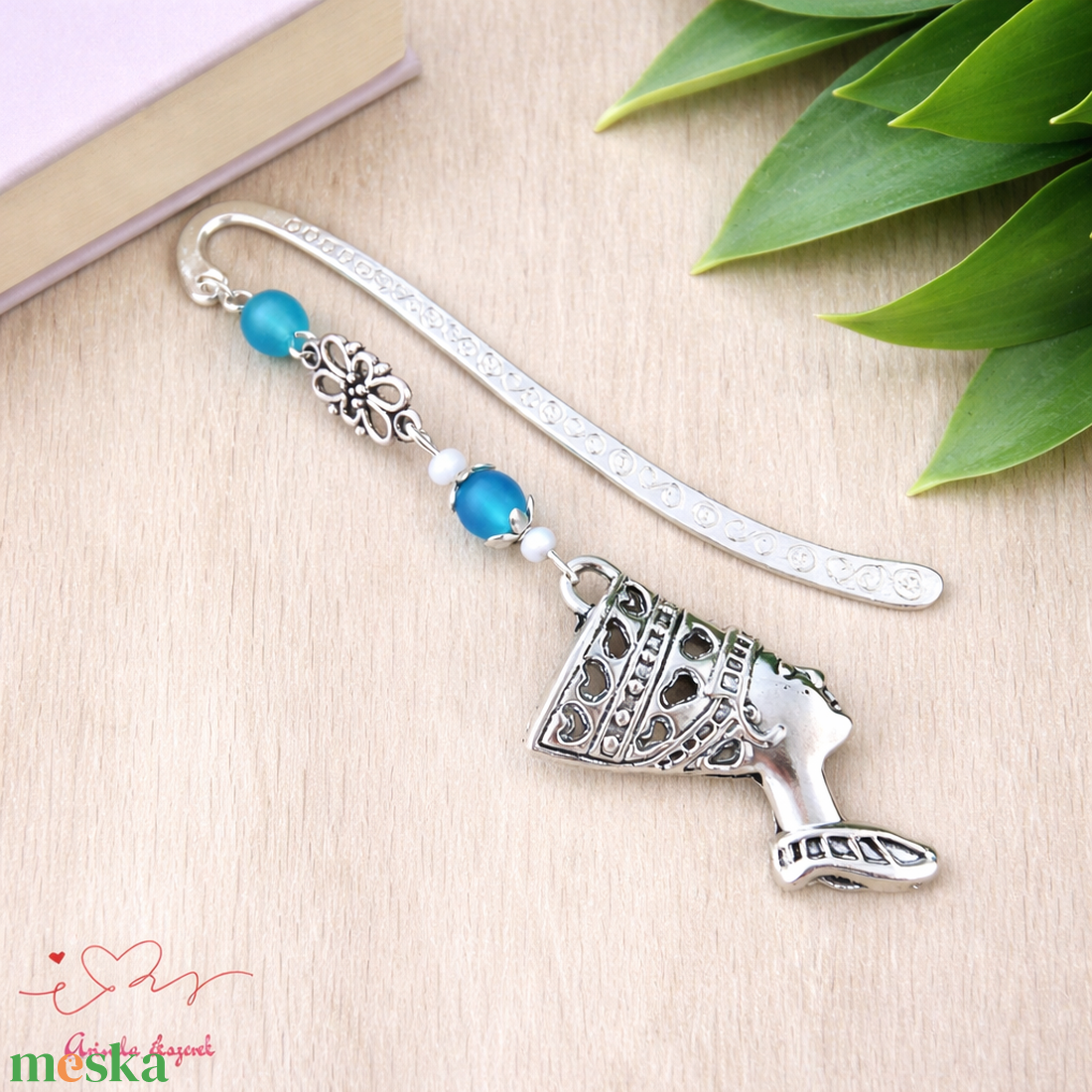 Világoskék fáraó mintás könyvjelző � történelemtanár ajándék - könyv & zene - könyvjelző - Meska.hu