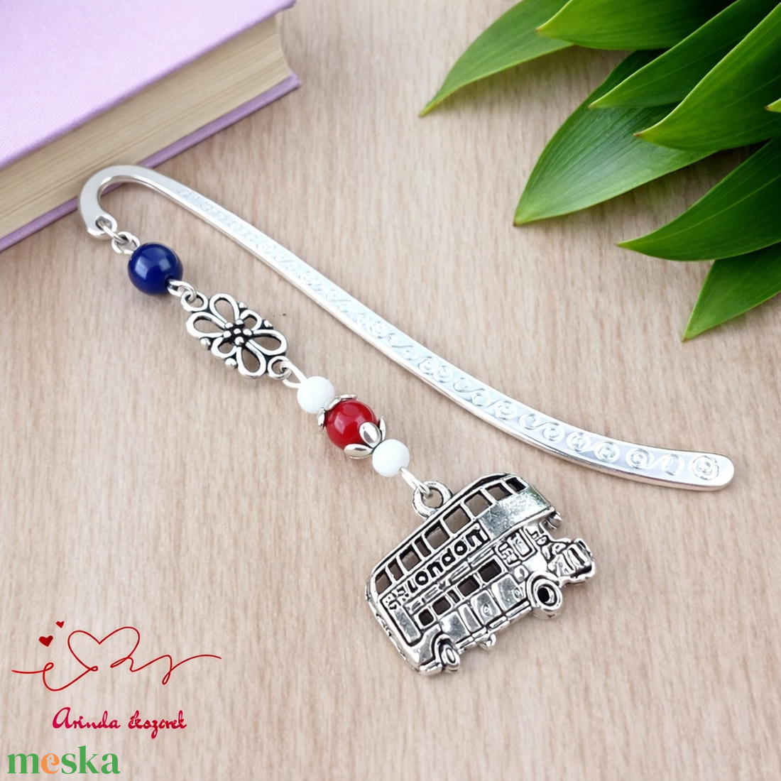 Londoni emeletes busz könyvjelző � utazás ihlette ajándék - könyv & zene - könyvjelző - Meska.hu