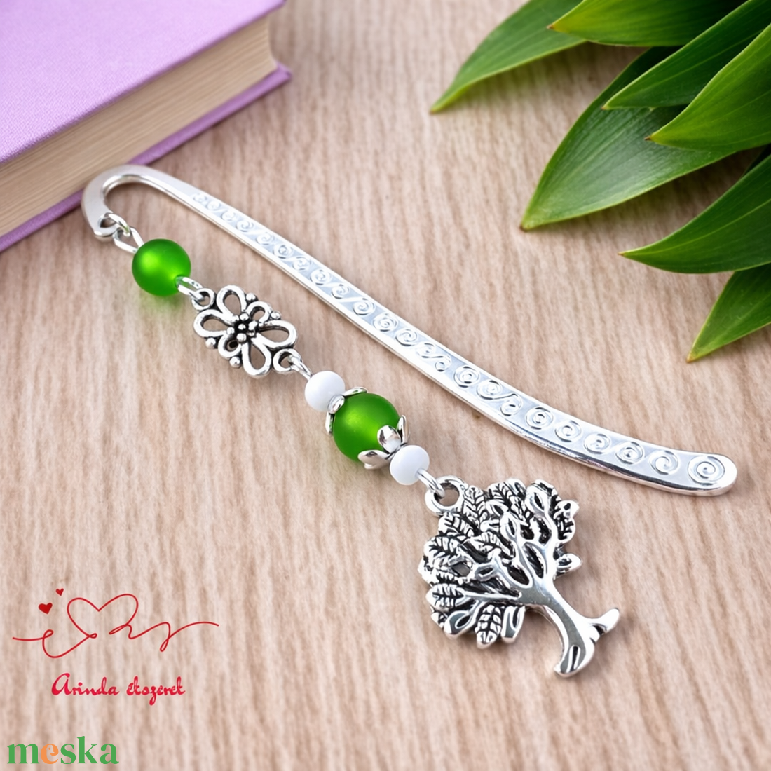 Zöld életfás könyvjelző � pedagógusnapi ajándék - könyv & zene - könyvjelző - Meska.hu