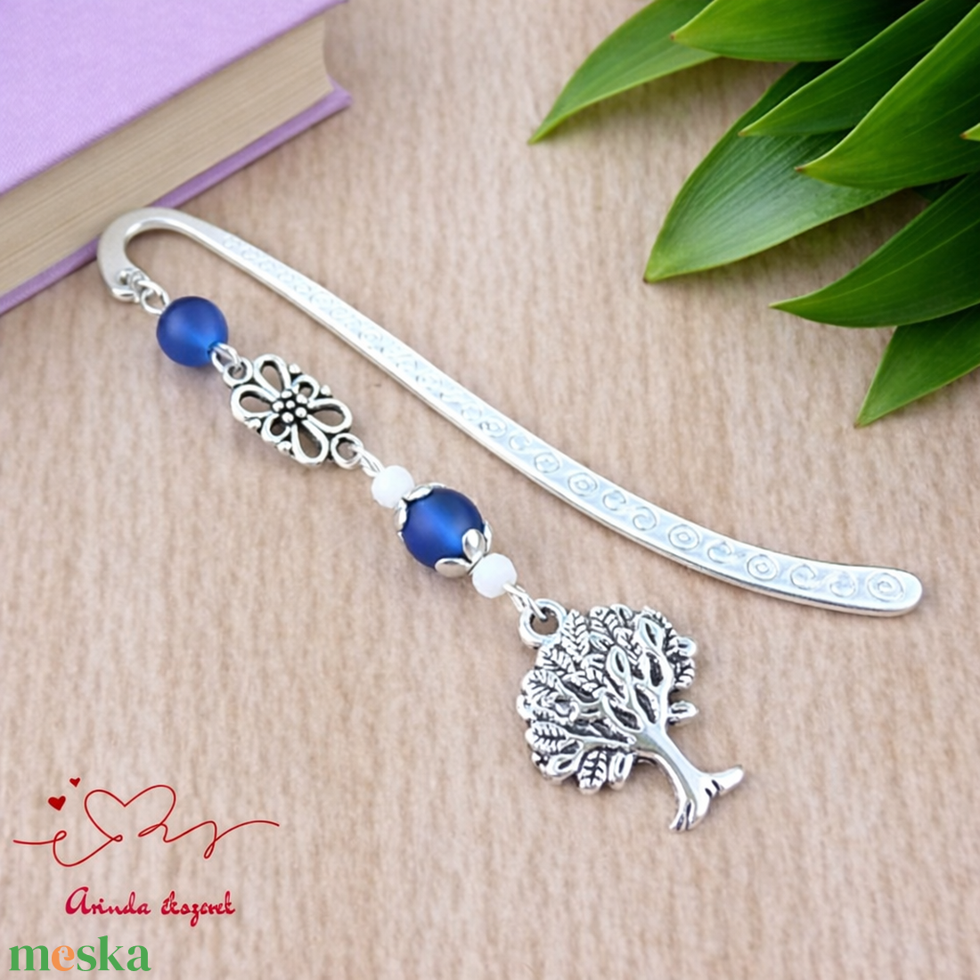 Sötétkék életfás könyvjelző � pedagógusnapi ajándék - könyv & zene - könyvjelző - Meska.hu