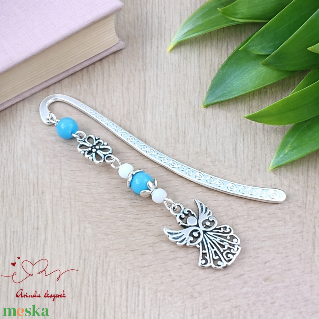 Angyalkás könyvjelző pedagógusnapra - kedves ajándék tanároknak és óvónőknek világoskék színben - könyv & zene - könyvjelző - Meska.hu