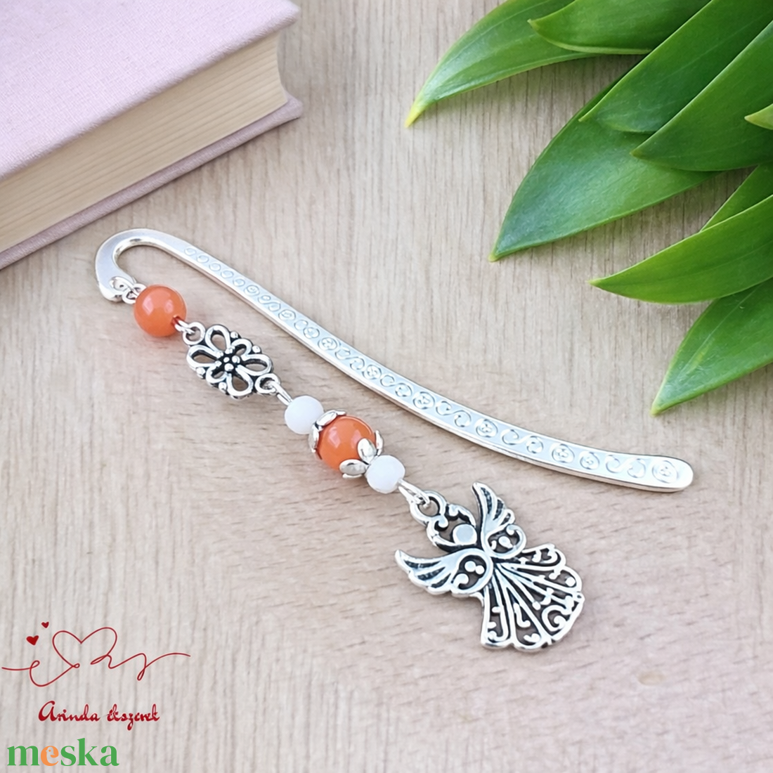 Angyalkás könyvjelző pedagógusnapra - kedves ajándék tanároknak és óvónőknek narancs színben - könyv & zene - könyvjelző - Meska.hu