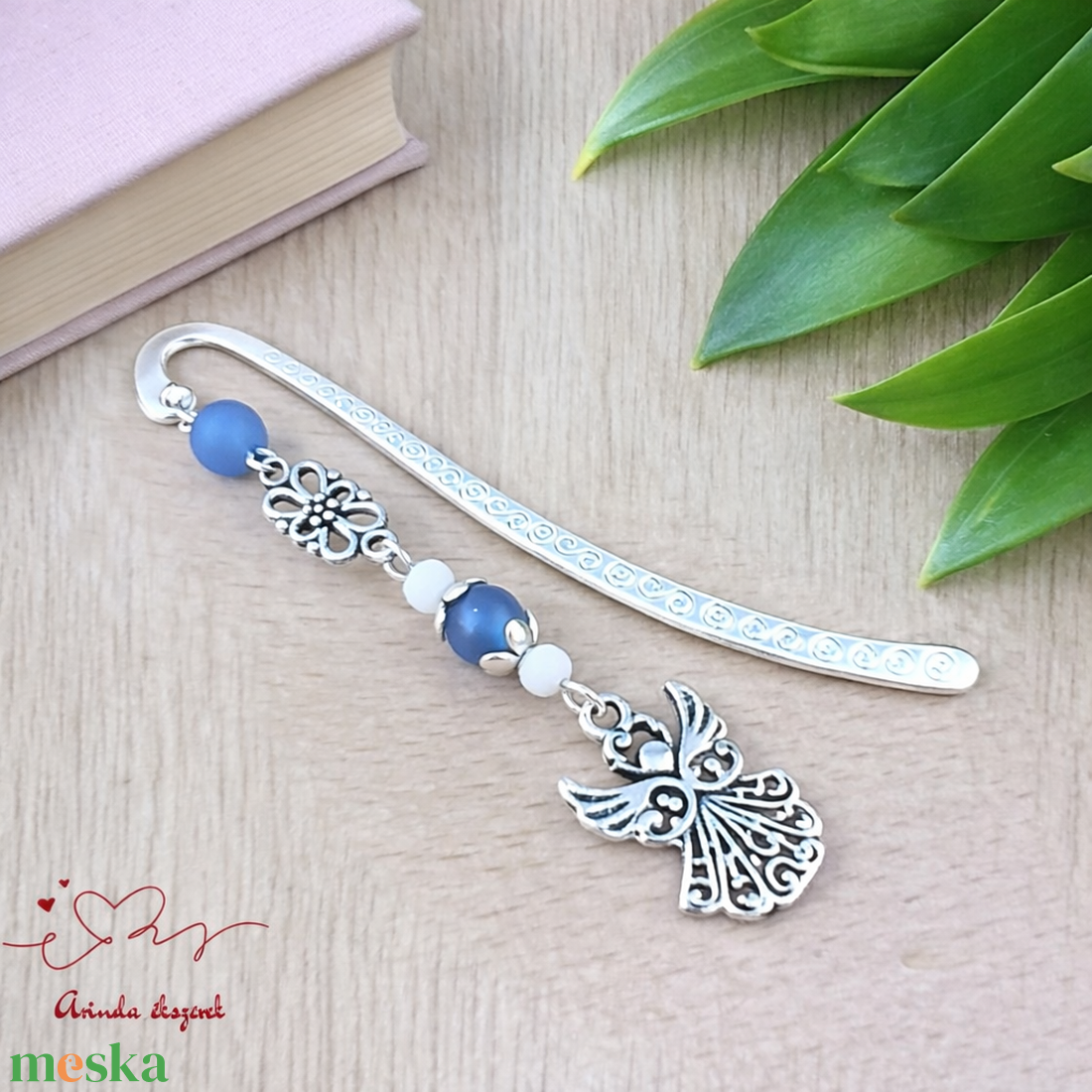 Angyalkás könyvjelző pedagógusnapra - kedves ajándék tanároknak és óvónőknek sötétkék színben - könyv & zene - könyvjelző - Meska.hu