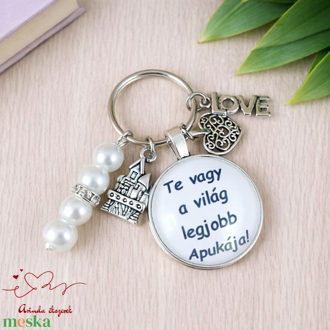 Te vagy a világ legjobb Apukája idézetes kulcstartó � ajándék apának - táska & tok - kulcstartó & táskadísz - kulcstartó - Meska.hu