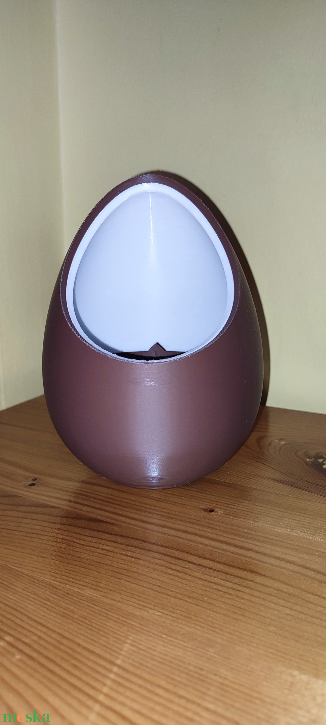 Dísznövény ültető tojás - Barna-Fehér - otthon & életmód - virágdekoráció - virágtartó - Meska.hu