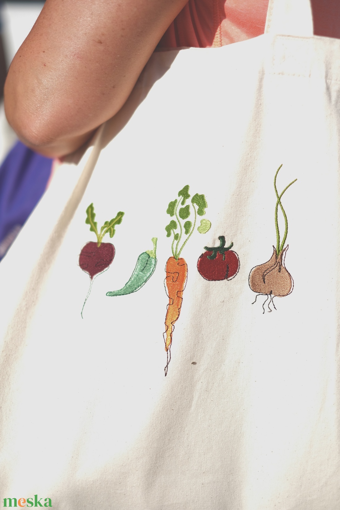 Nagy kapacitású zöldséges, piacos táska - táska & tok - bevásárlás & shopper táska - shopper, textiltáska, szatyor - Meska.hu