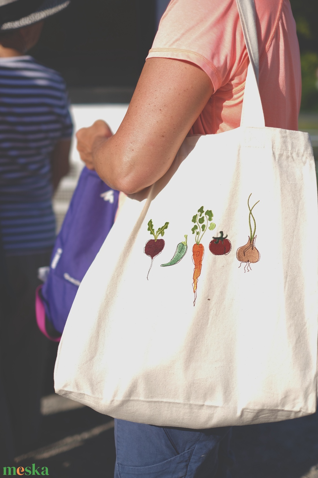 Nagy kapacitású zöldséges, piacos táska - táska & tok - bevásárlás & shopper táska - shopper, textiltáska, szatyor - Meska.hu