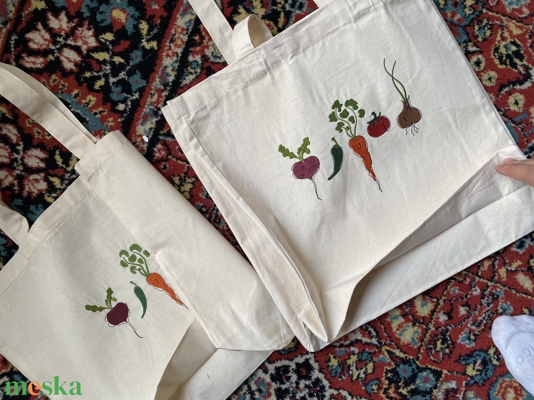 Nagy kapacitású zöldséges, piacos táska - táska & tok - bevásárlás & shopper táska - shopper, textiltáska, szatyor - Meska.hu