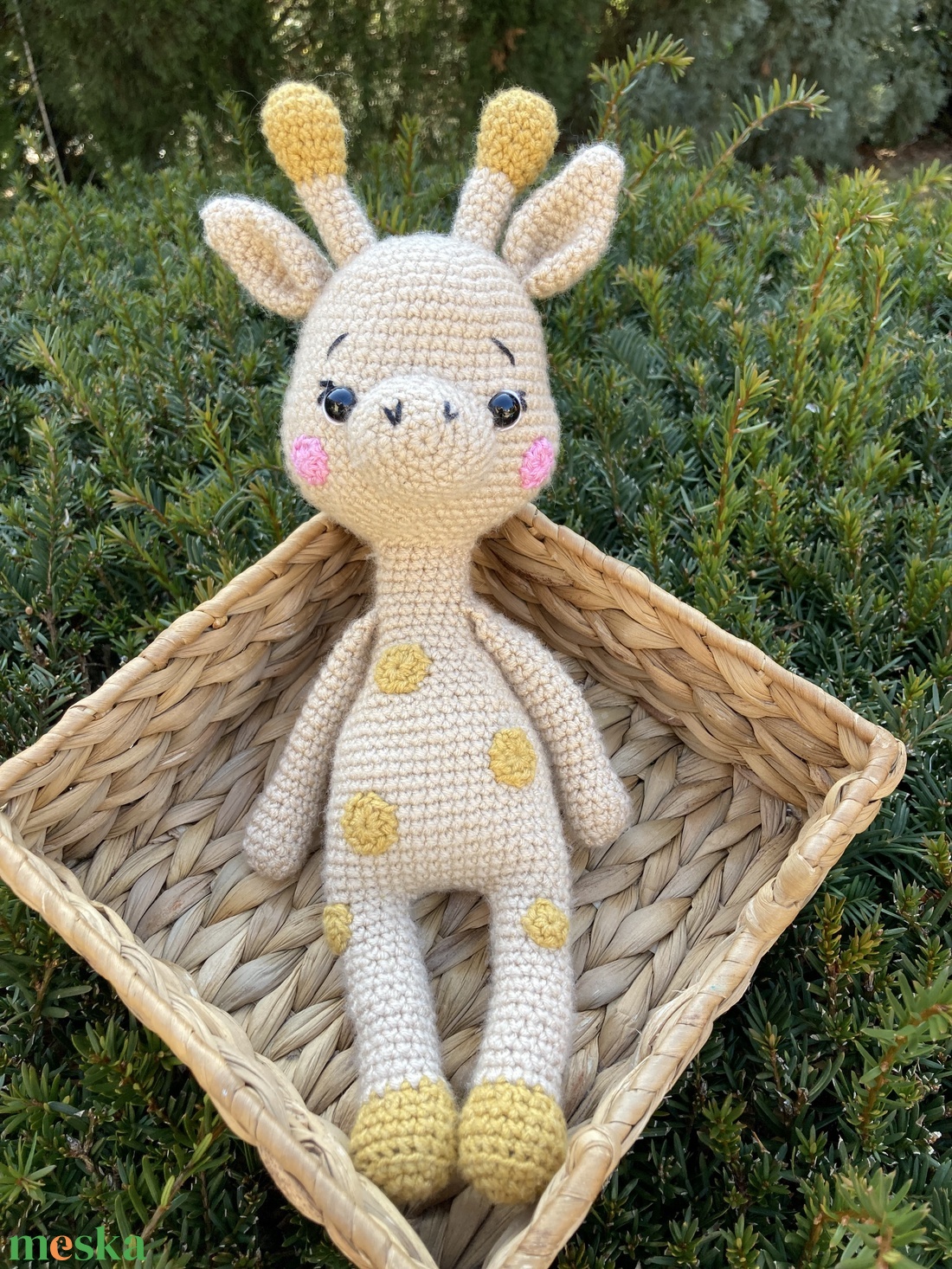 Horgolt zsiráf - játék & sport - plüssállat & játékfigura - zsiráf - Meska.hu