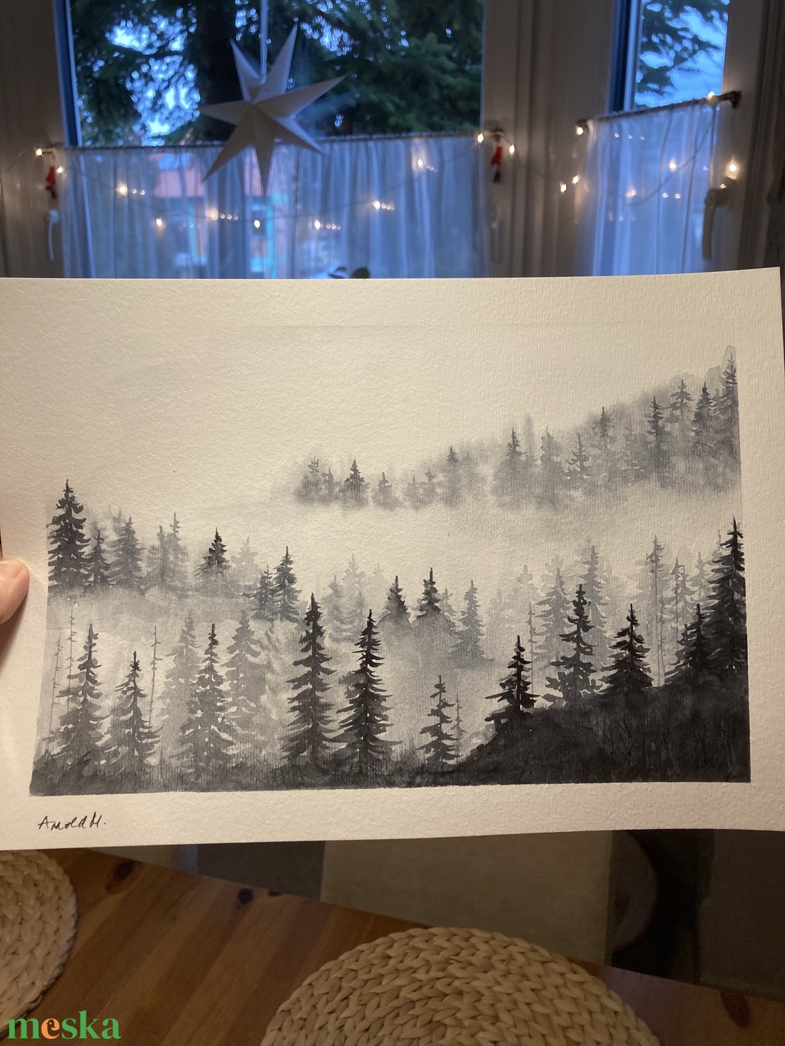 Fekete-fehérben - akvarell - művészet - festmény - akvarell - Meska.hu