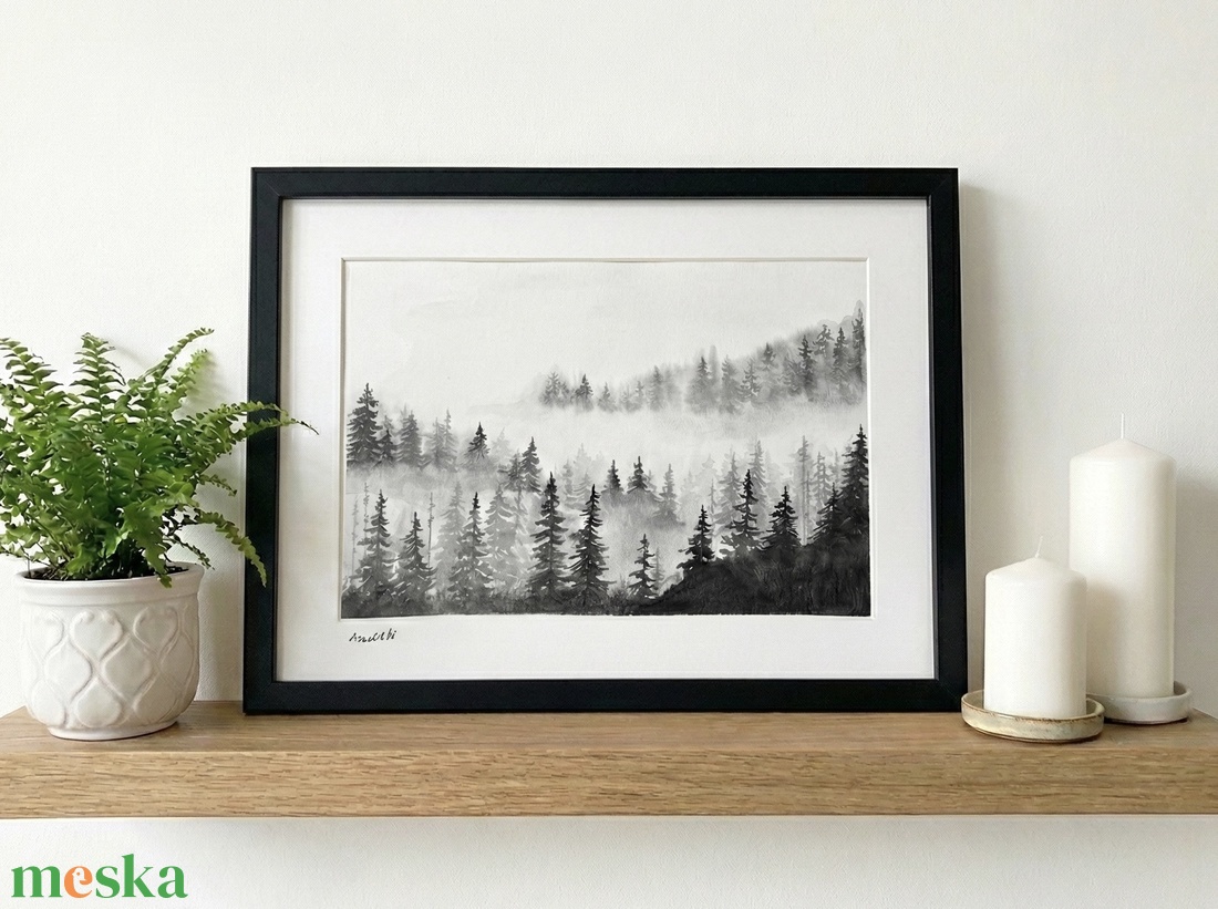 Fekete-fehérben - akvarell - művészet - festmény - akvarell - Meska.hu