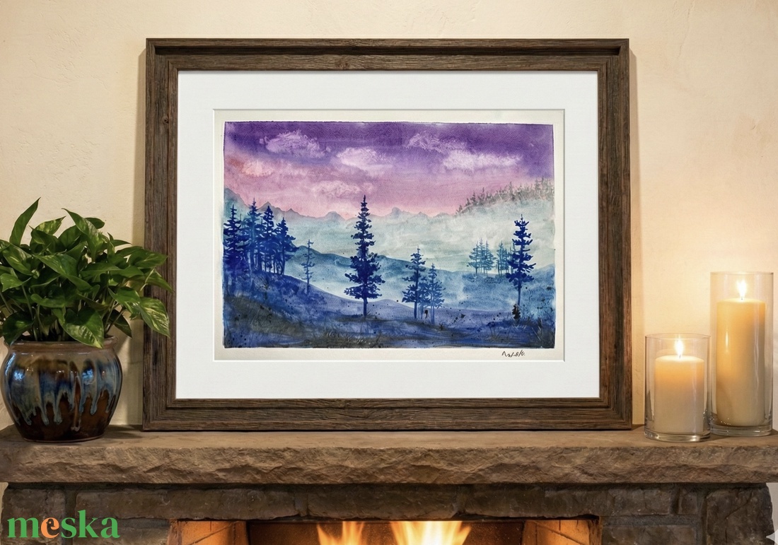 Eredeti akvarell - Hegyekben - művészet - festmény - akvarell - Meska.hu