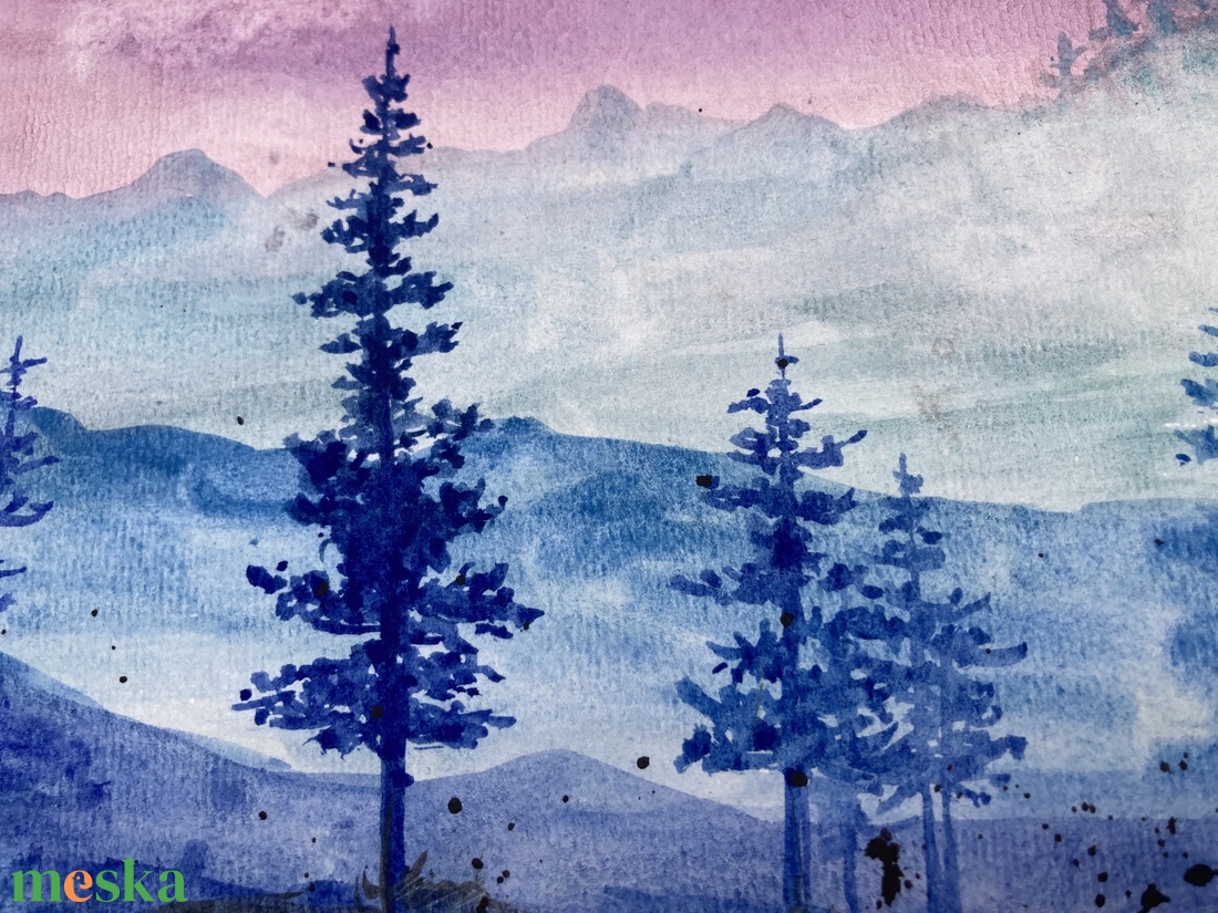 Eredeti akvarell - Hegyekben - művészet - festmény - akvarell - Meska.hu