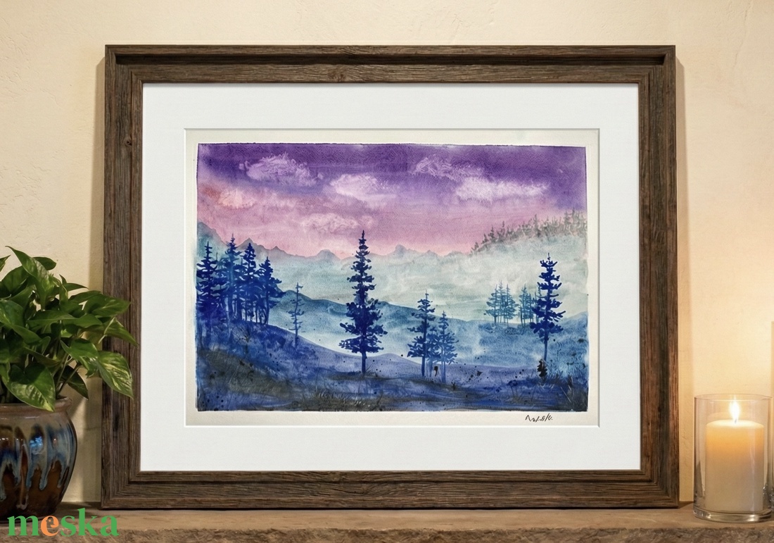 Eredeti akvarell - Hegyekben - művészet - festmény - akvarell - Meska.hu