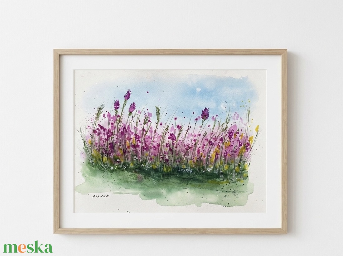Eredeti akvarell - Vadvirágos rét - művészet - festmény - akvarell - Meska.hu
