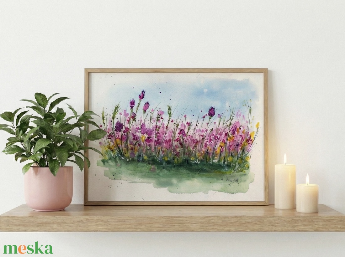 Eredeti akvarell - Vadvirágos rét - művészet - festmény - akvarell - Meska.hu
