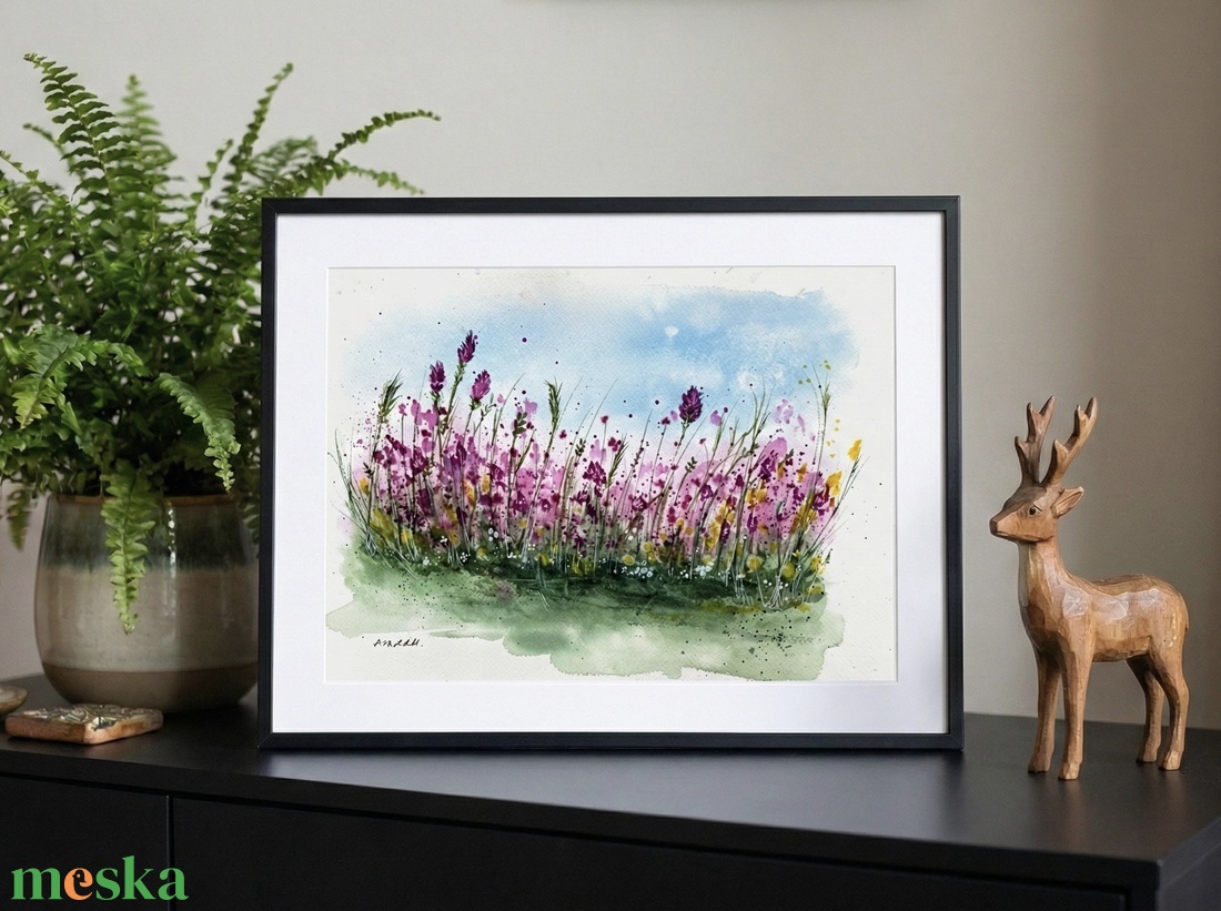 Eredeti akvarell - Vadvirágos rét - művészet - festmény - akvarell - Meska.hu