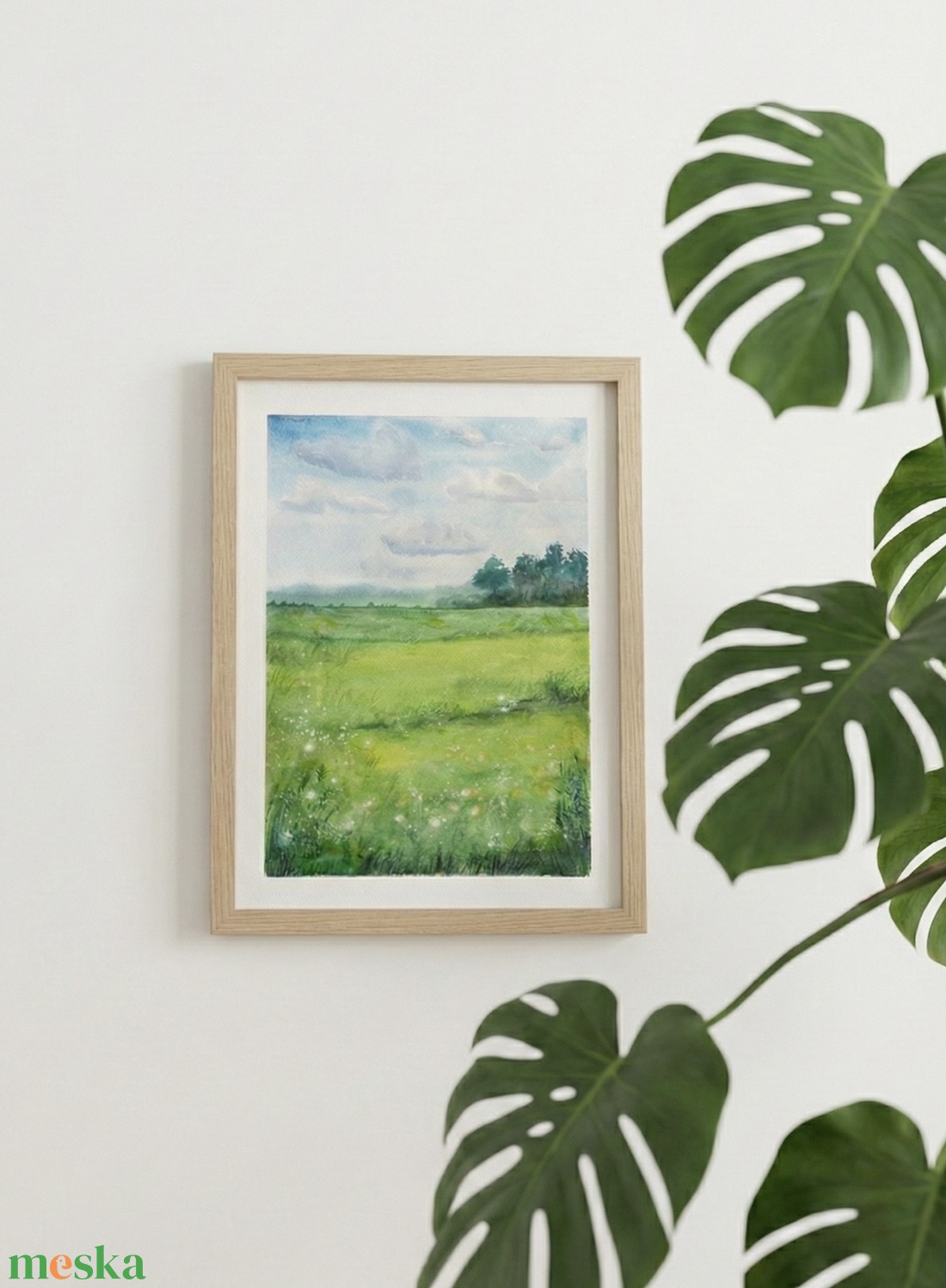 Eredeti akvarell - Tavaszi zöld mező - művészet - festmény - akvarell - Meska.hu