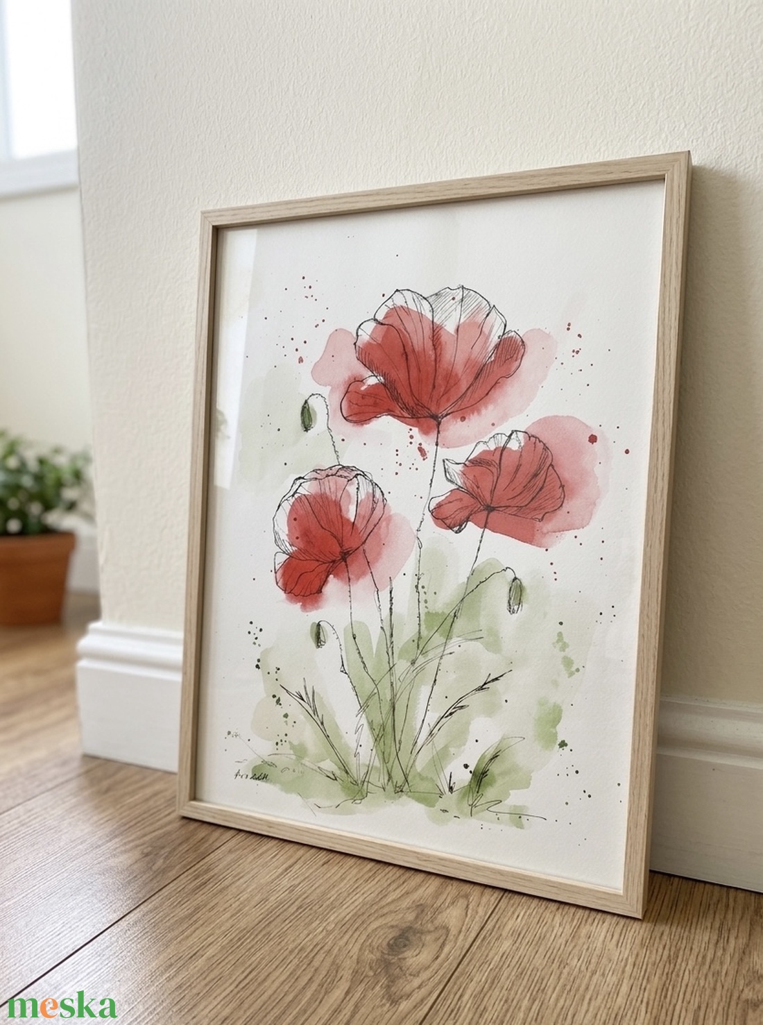 Pipacsok - eredeti akvarell, 30x40cm - művészet - festmény - akvarell - Meska.hu