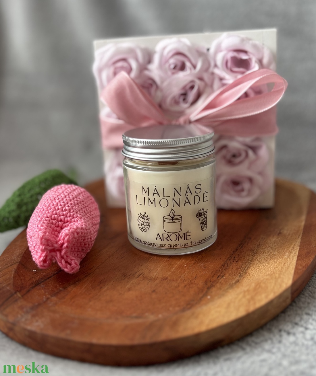 Aromé Málnás Limonádé Szójaviasz Gyertya - otthon & életmód - gyertya, illat, aroma - aromalámpa - Meska.hu