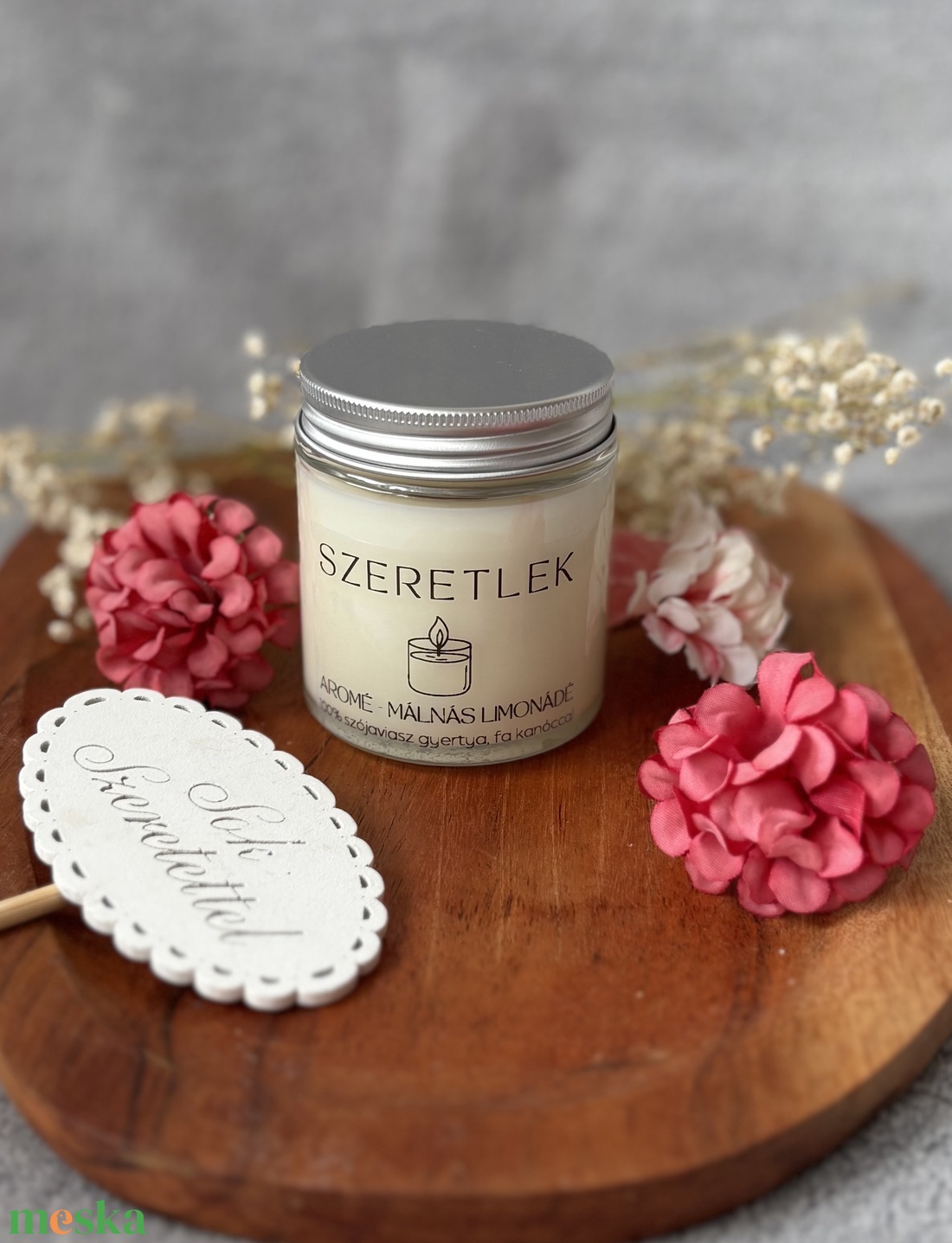 Aromé Málnás Limonádé Szójaviasz Gyertya - otthon & életmód - gyertya, illat, aroma - aromalámpa - Meska.hu