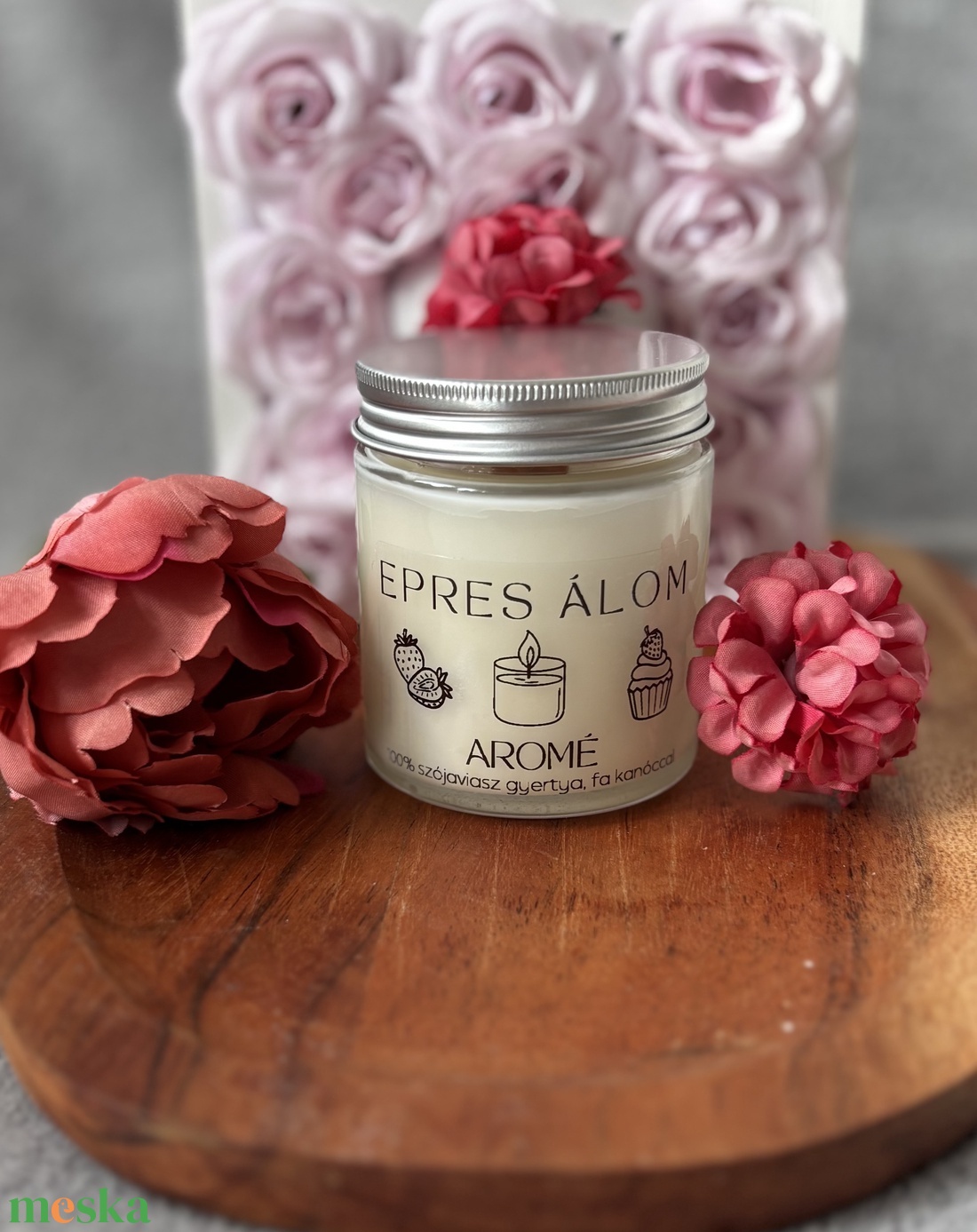 Aromé Epres Álom Szójaviasz Gyertya - otthon & életmód - gyertya, illat, aroma - párologtató - Meska.hu