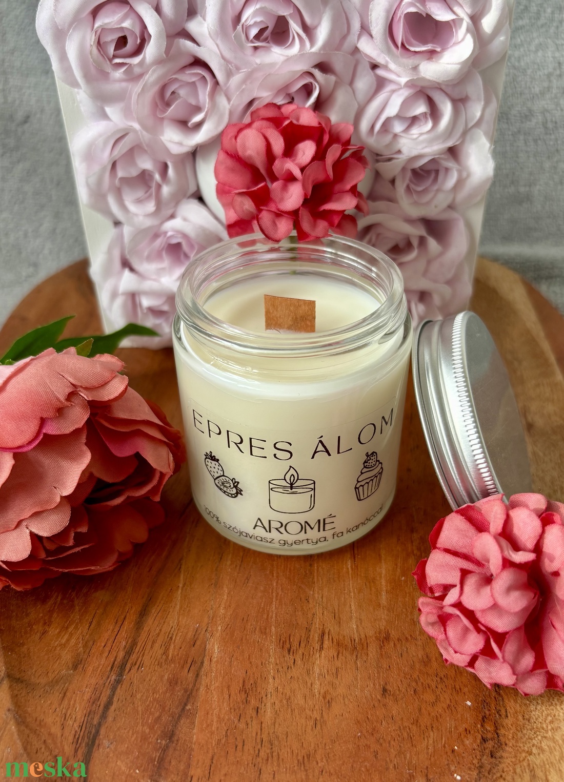 Aromé Epres Álom Szójaviasz Gyertya - otthon & életmód - gyertya, illat, aroma - párologtató - Meska.hu