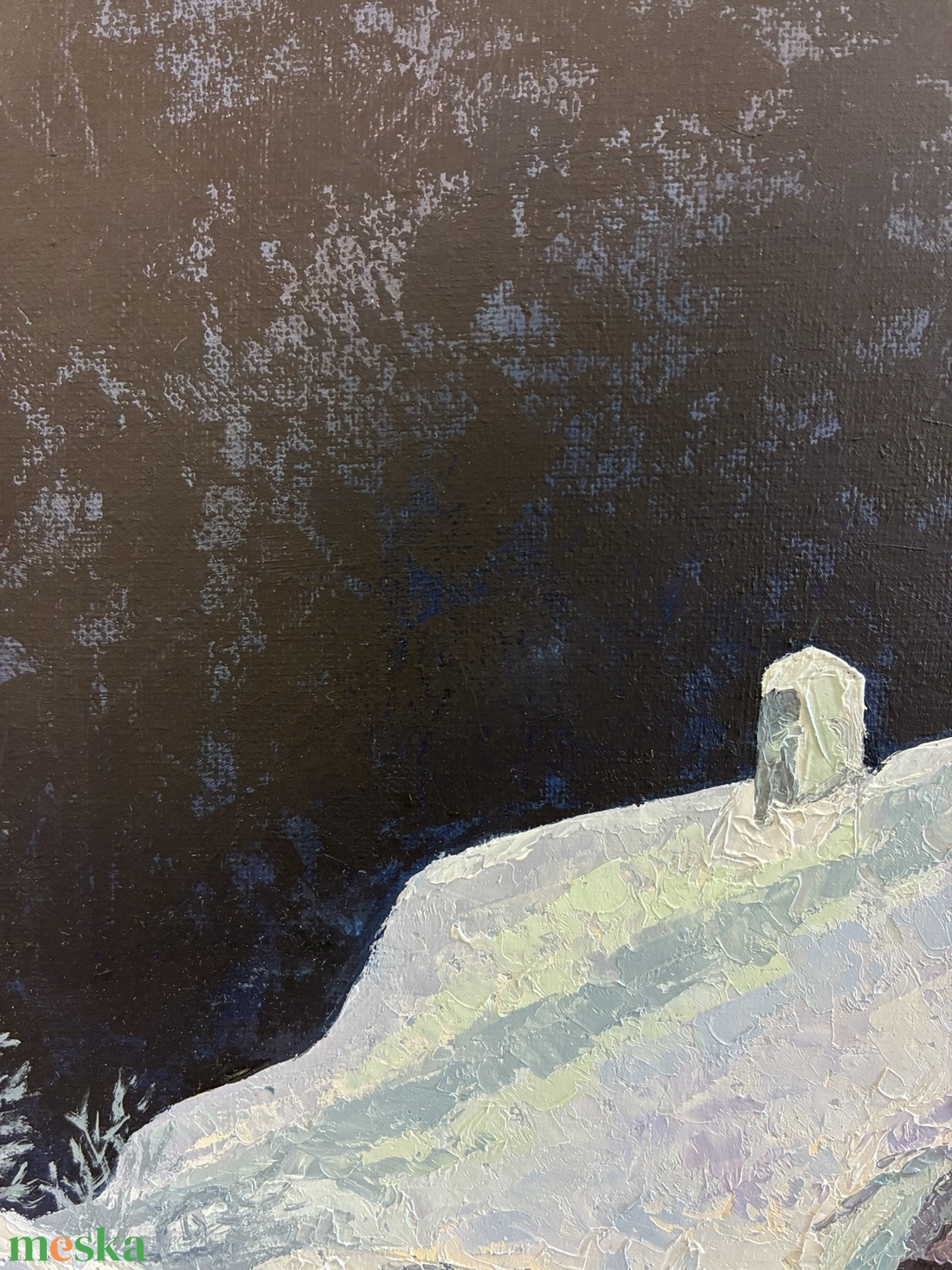 Téli kunyhó olajfestmény - művészet - festmény - olajfestmény - Meska.hu