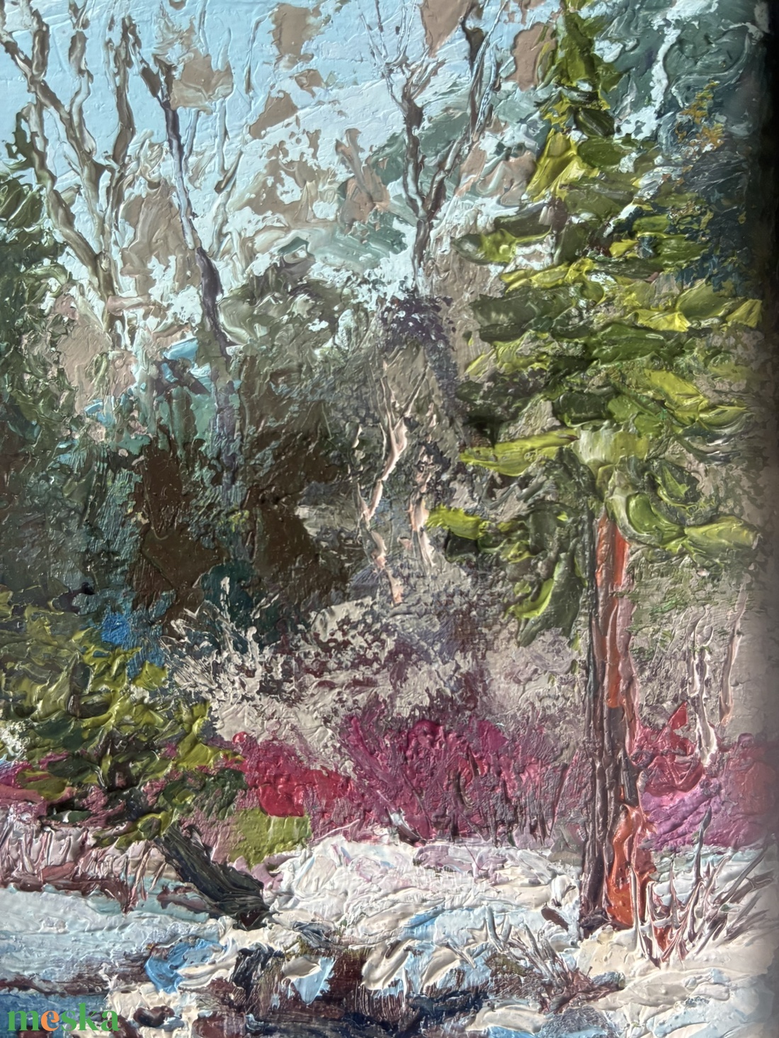 Kora tavaszi folyó olajfestmény - művészet - festmény - olajfestmény - Meska.hu