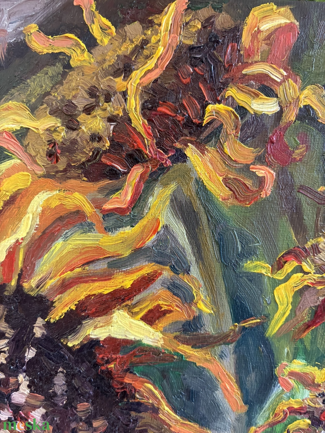 Napraforgó olajfestmény - művészet - festmény - olajfestmény - Meska.hu