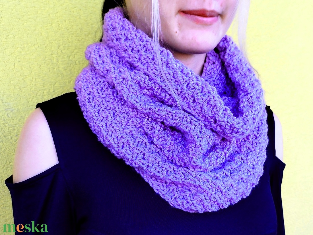 Kötött körsál - ruha & divat - sál, sapka, kendő - sál - Meska.hu