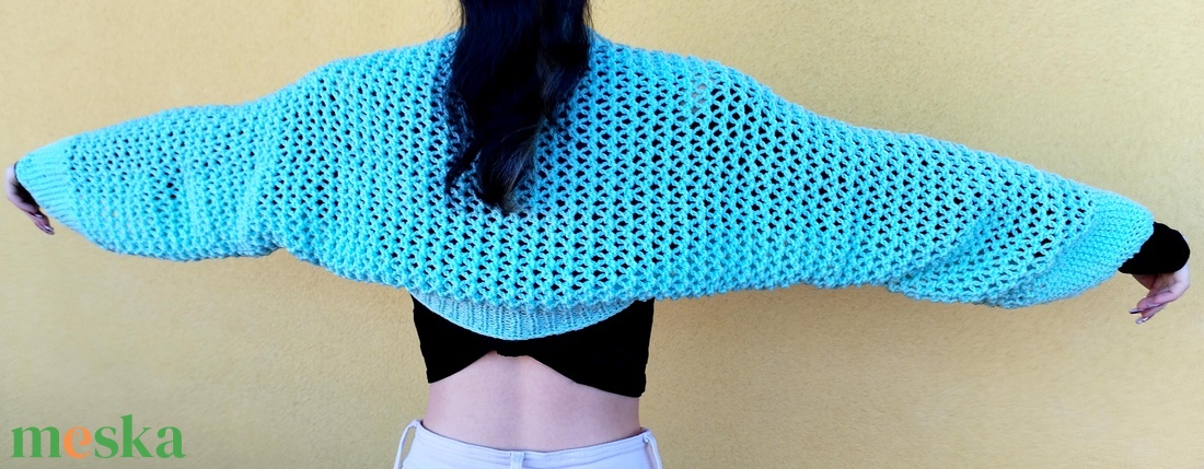 Kézzel kötött shrug/kardigán - ruha & divat - női ruha - kardigánok - Meska.hu