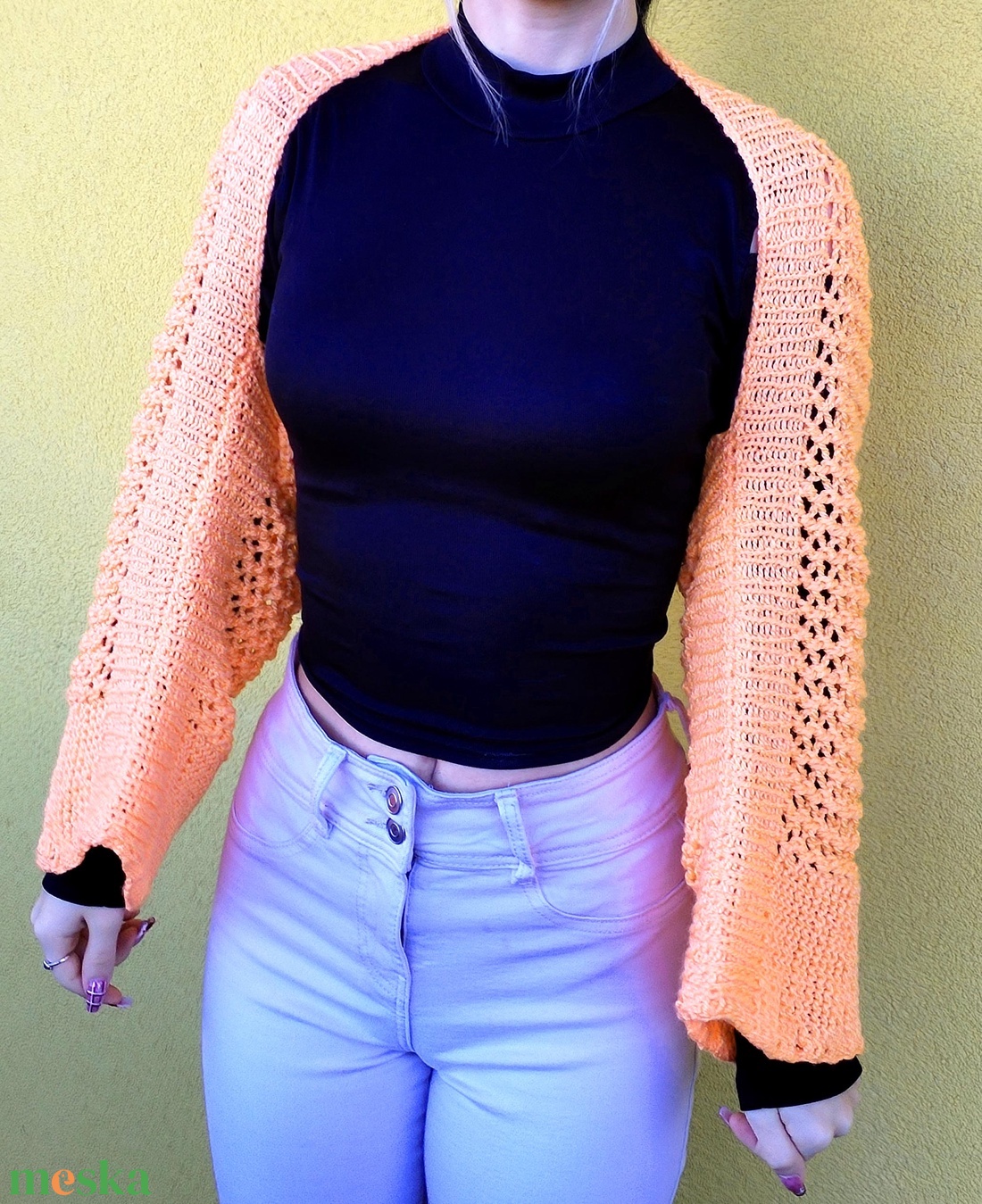 Kézzel kötött shrug/kardigán - ruha & divat - női ruha - kardigánok - Meska.hu