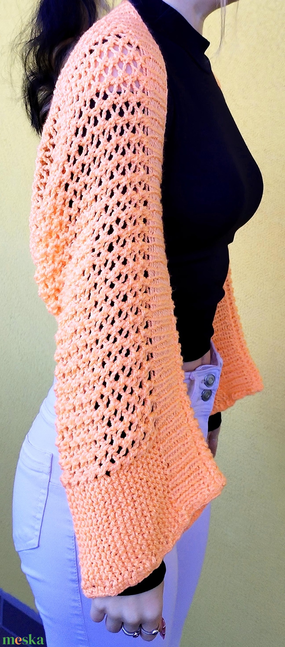 Kézzel kötött shrug/kardigán - ruha & divat - női ruha - kardigánok - Meska.hu