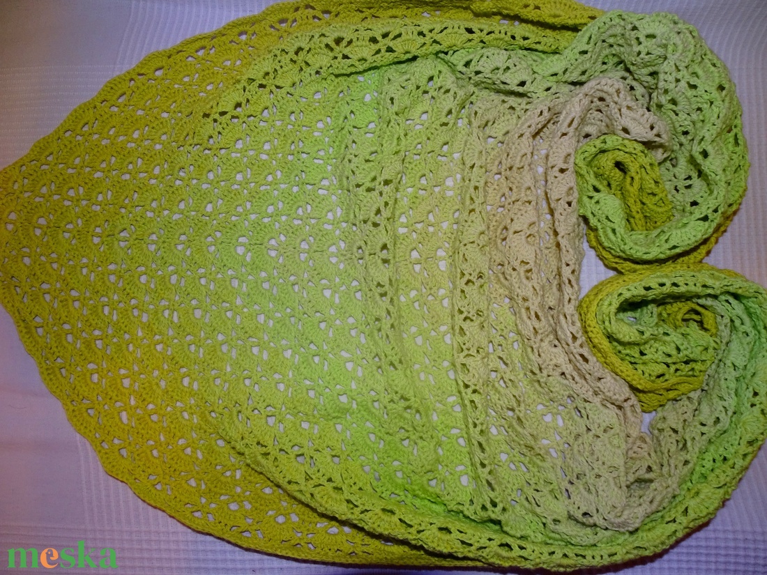 Pisztácia horgolt kendő 200 x 85 cm - ruha & divat - sál, sapka, kendő - vállkendő - Meska.hu Pisztácia horgolt kendő 200 x 85 cm - ruha & divat - sál, sapka, kendő - vállkendő - Meska.hu