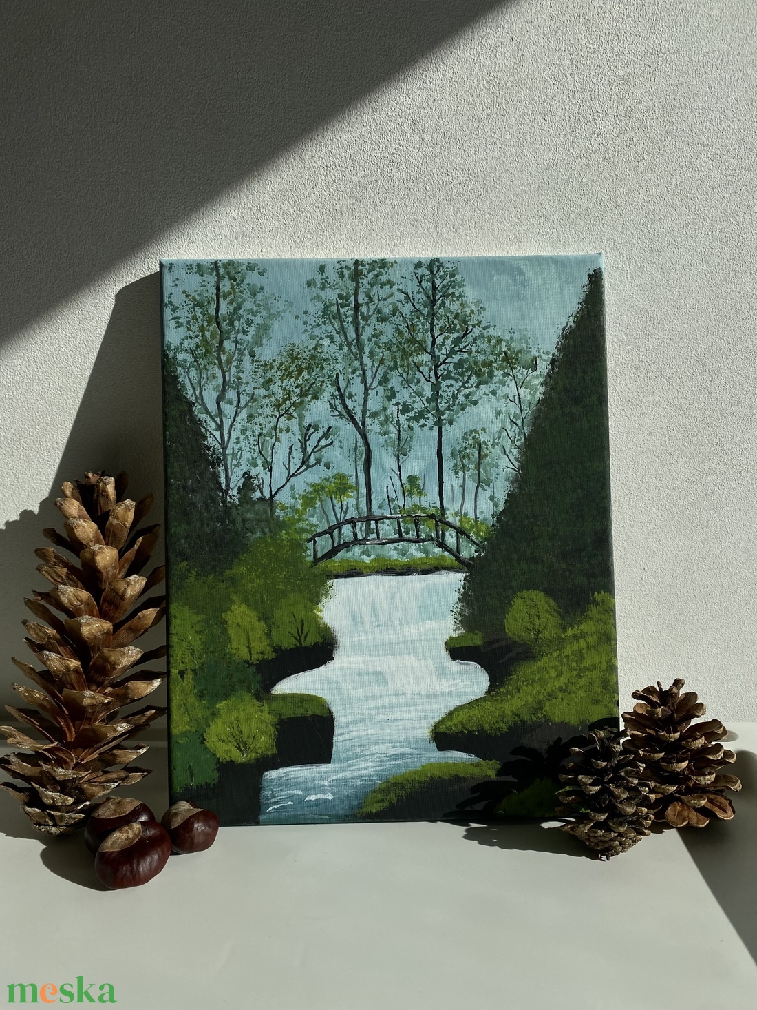 �A patak csobogása� � akril festmény (24x30 cm) - művészet - festmény - akril - Meska.hu