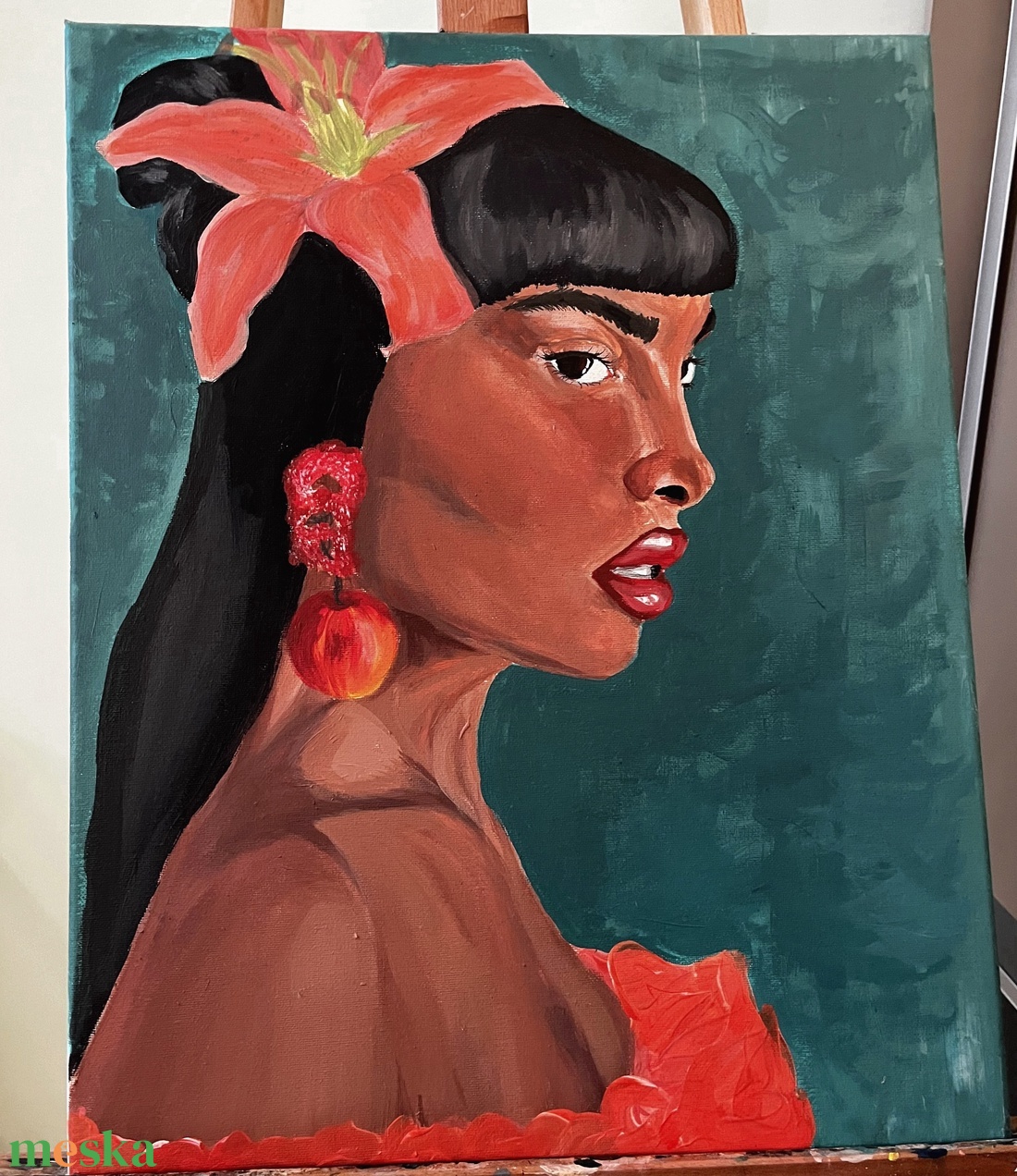 Tropical beauty - művészet - festmény - akril - Meska.hu