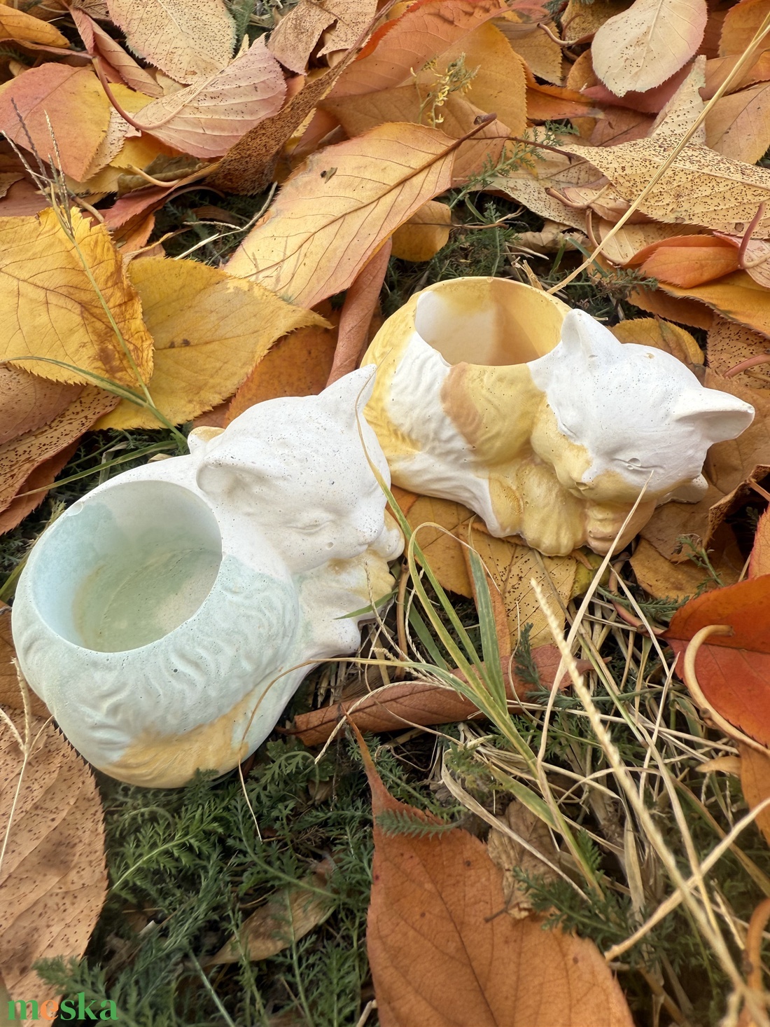 Beton-Cica mécsestartó - otthon & életmód - gyertya, illat, aroma - mécses és mécsestartó - Meska.hu