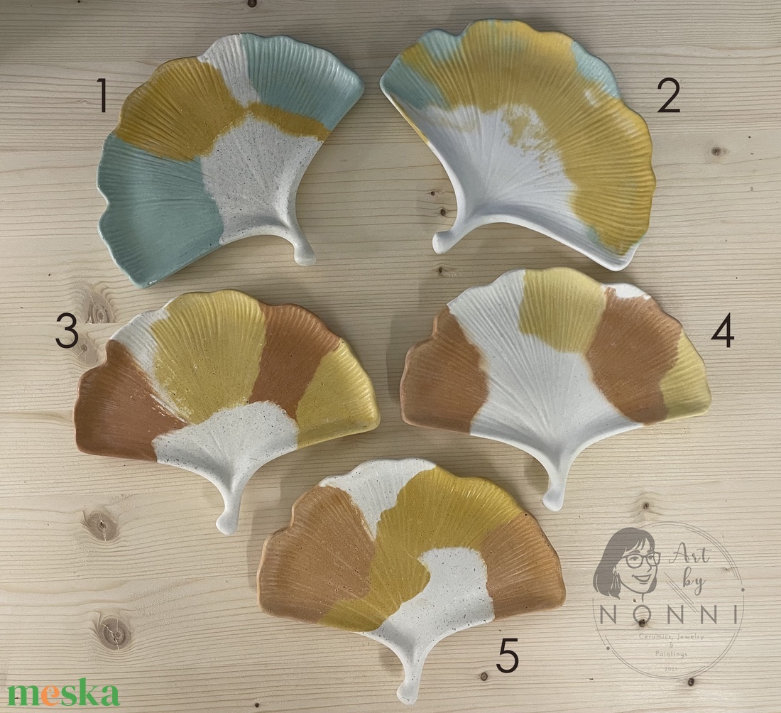 Beton gingko tál - ékszer - ékszertartó - ékszertartó tál - Meska.hu