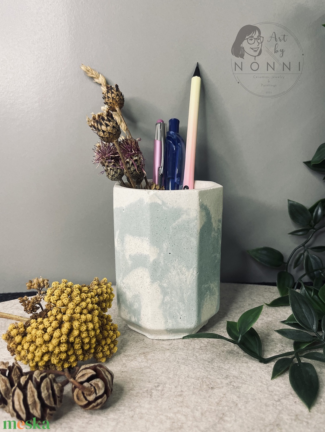 Beton dekor tartó - ékszer - ékszertartó - ékszertartó tál - Meska.hu