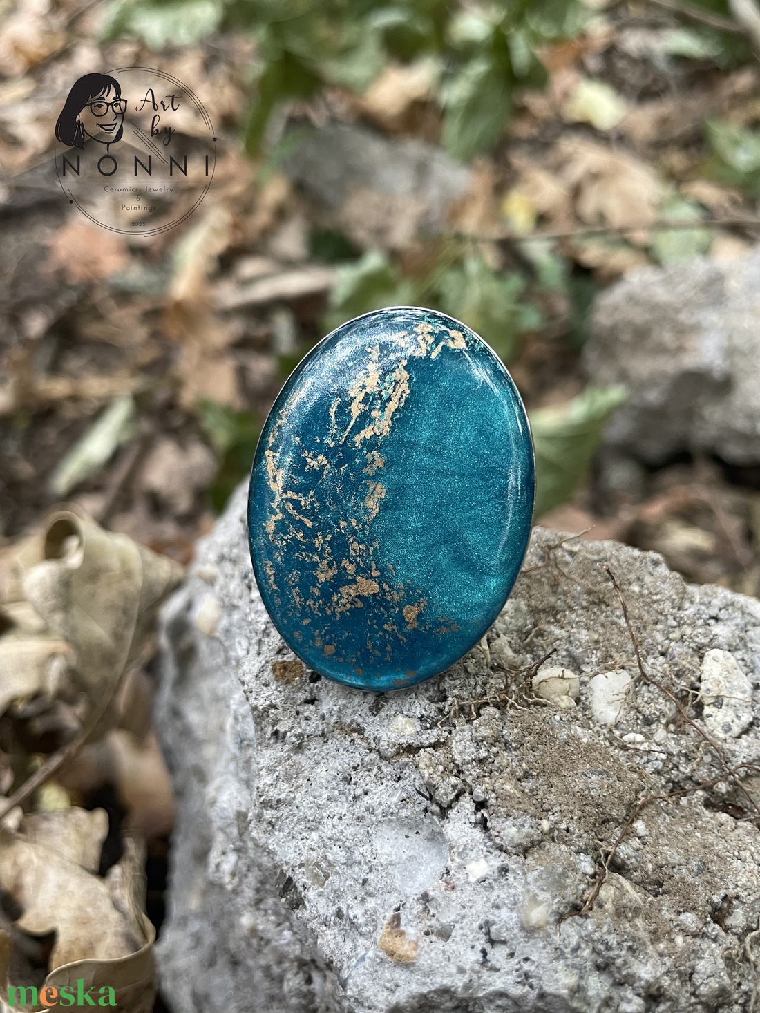 Egyedi műgyanta gyűrű - ékszer - gyűrű - vékony gyűrű - Meska.hu