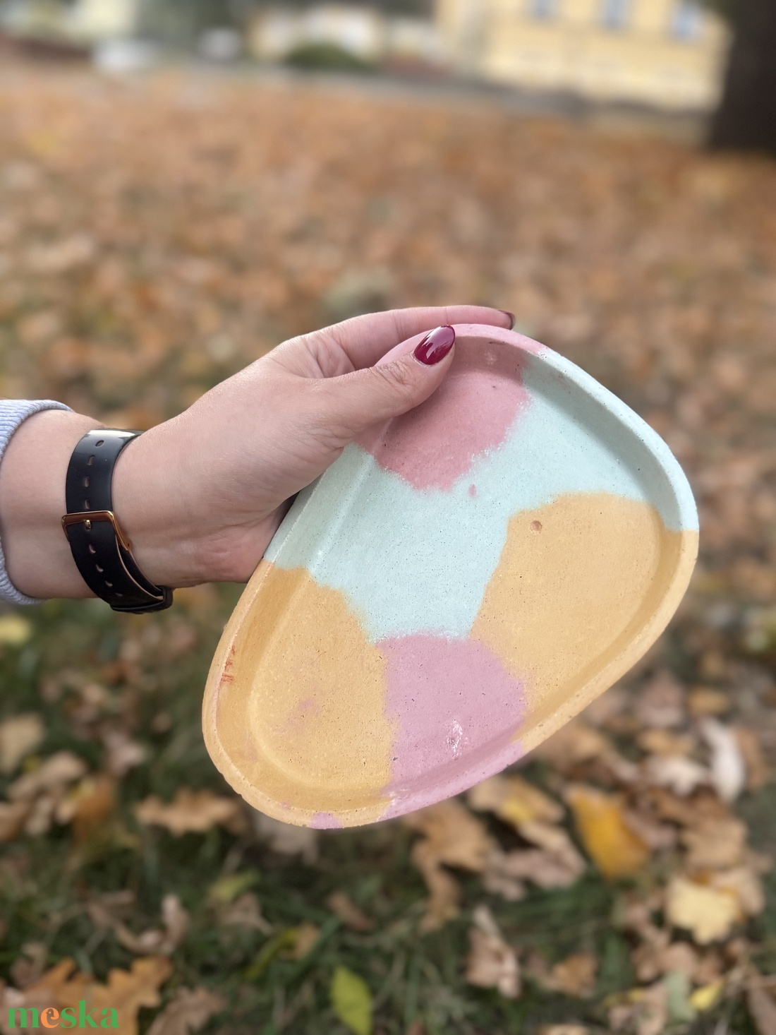 Beton dísztál - ékszer - ékszertartó - ékszertartó tál - Meska.hu