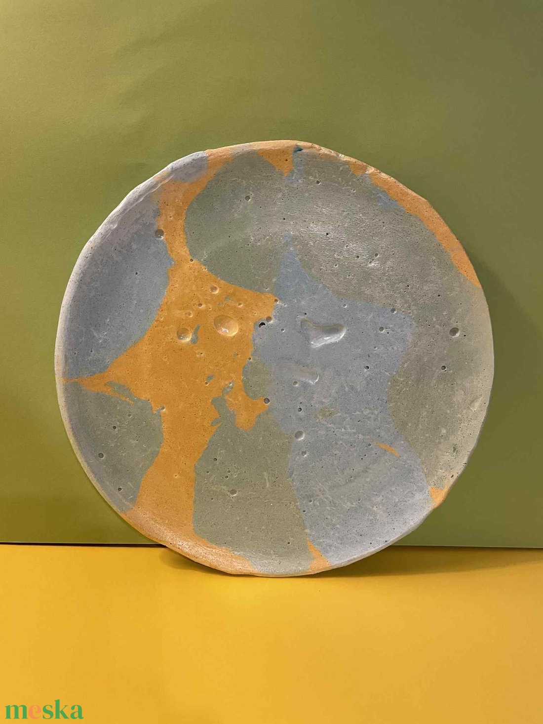 Beton tál - 25.5 cm átmérő - otthon & életmód - dekoráció - asztal és polc dekoráció - dekorációs tál, tartó - Meska.hu