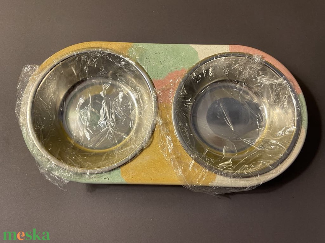 Beton kisállat tál - otthon & életmód - kisállatoknak - macska etetőtál - Meska.hu