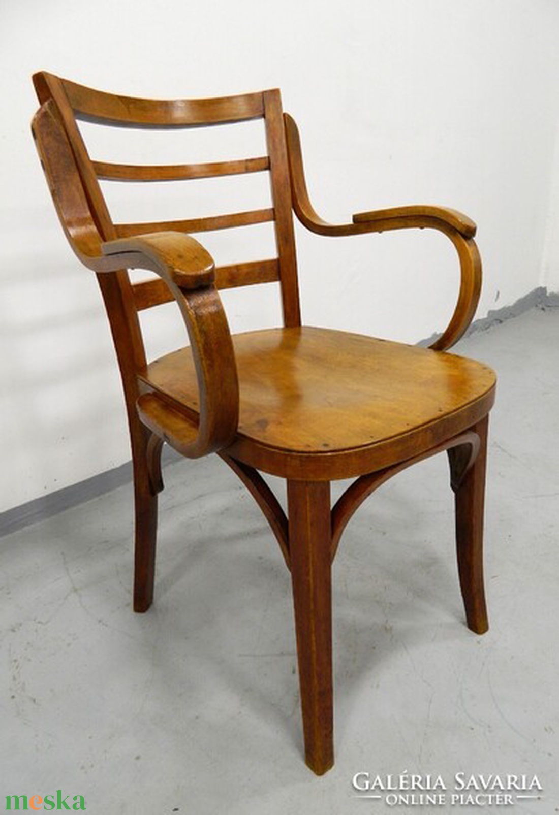 Thonet stílusú hajlított karfás vintage szék - otthon & életmód - bútor - szék & fotel - Meska.hu