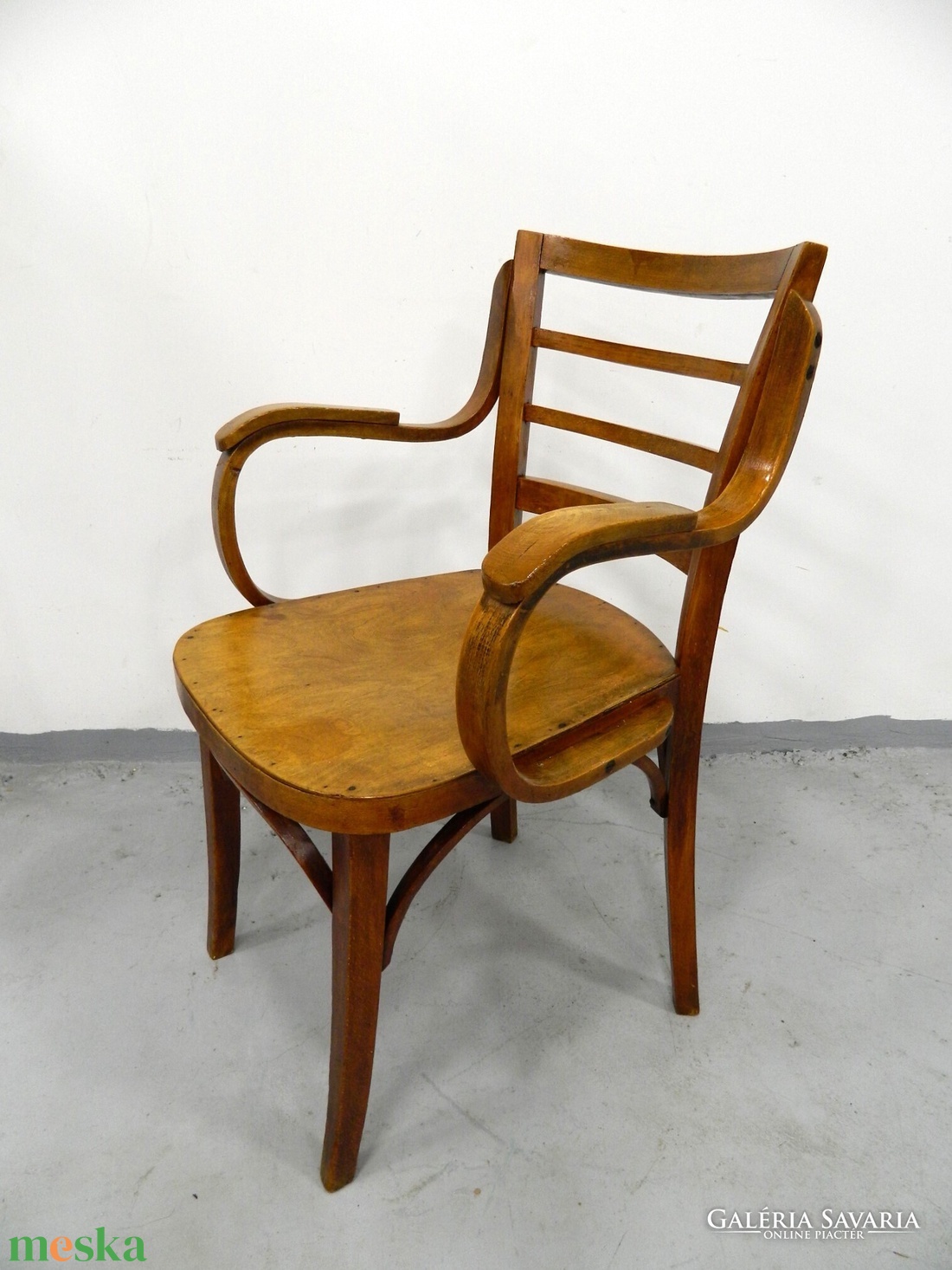 Thonet stílusú hajlított karfás vintage szék - otthon & életmód - bútor - szék & fotel - Meska.hu