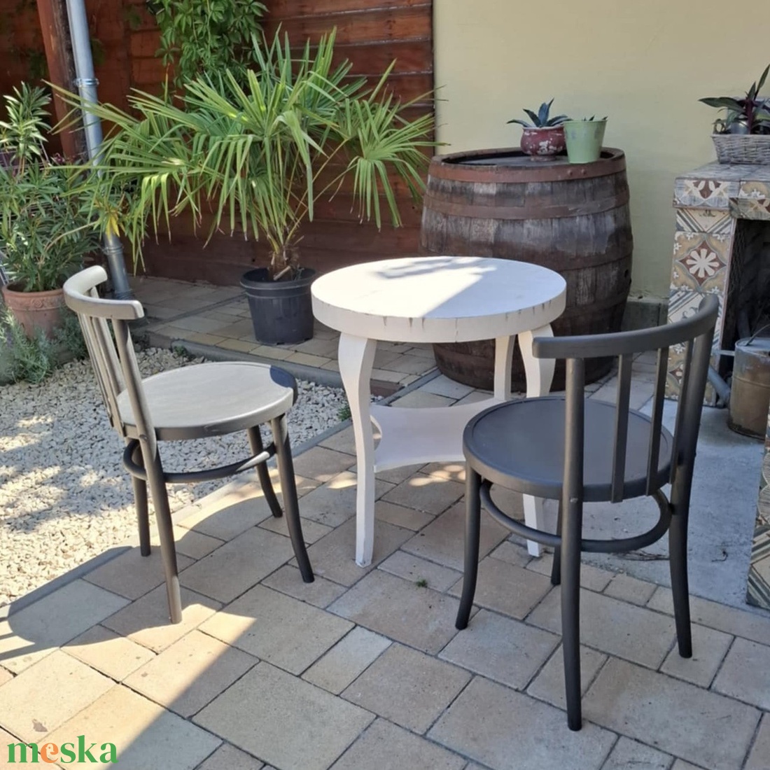 Provence sarok  Vintage asztal és két szék - otthon & életmód - bútor - más bútor - Meska.hu