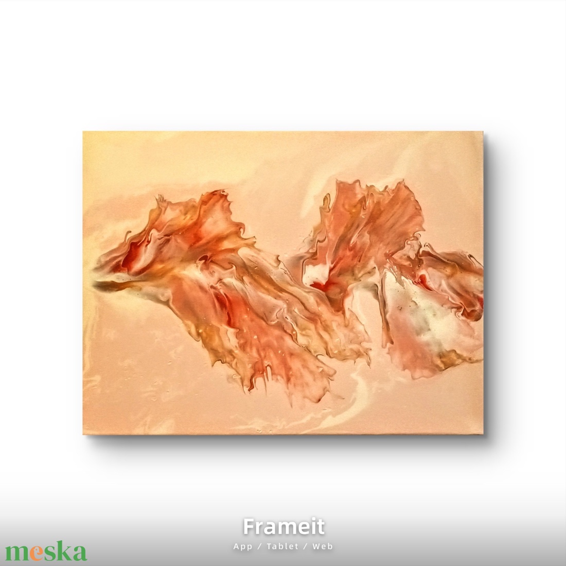 Púder fluid art festmény - művészet - festmény - akril - Meska.hu