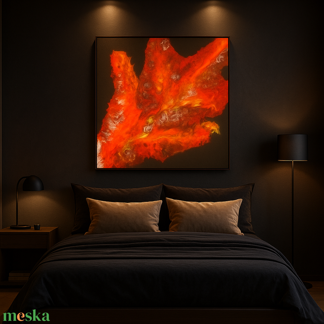 Láng fluid art festmény  - művészet - festmény - akril - Meska.hu